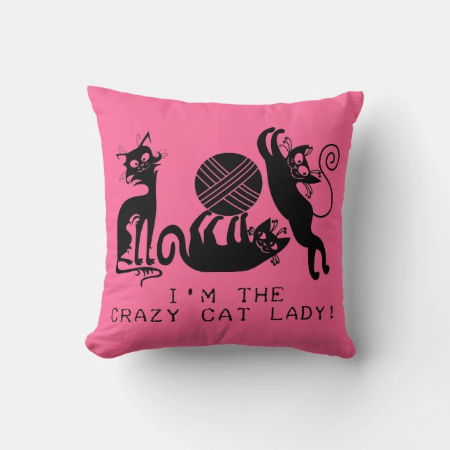 Crazy Cat Lady Cushion (Front)