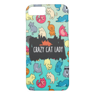 Crazy Cat Lady Cute and Playful Cat Pattern Case-Mate iPhone Case
