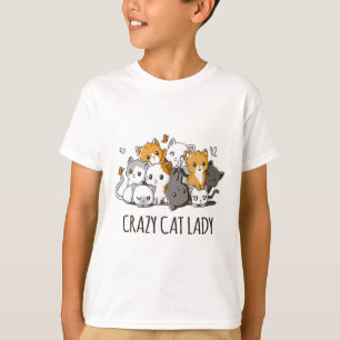 Crazy Cat Lady Cute Anime Kitty Cat T Shirt 