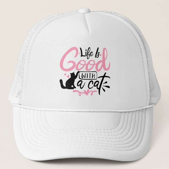 Crazy Cat Lady, Cute Kitten Funny Cat Trucker Hat (Front)