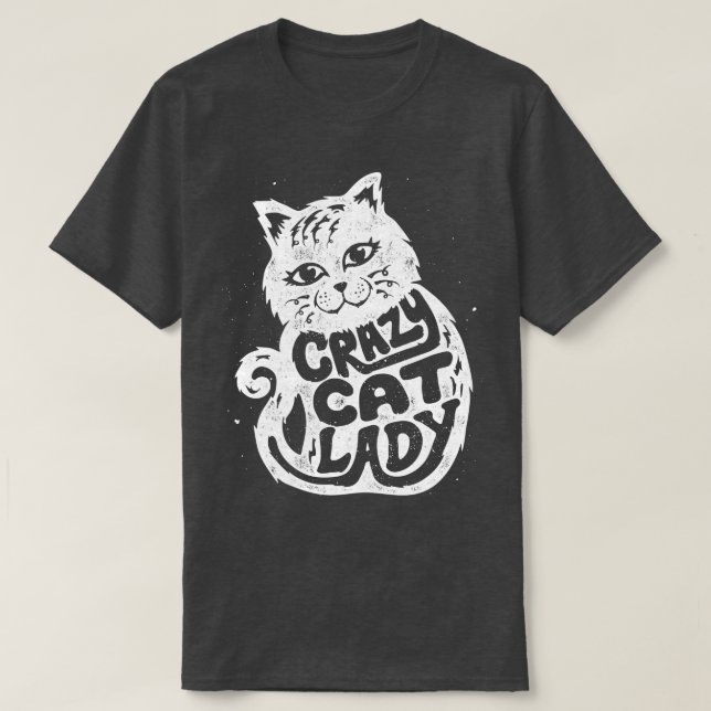 Crazy Cat Lady for Women Girls Kids Cat Lover Gift T-Shirt (Design Front)