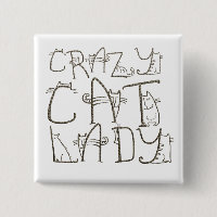Crazy Cat Lady Fun Typography Humour
