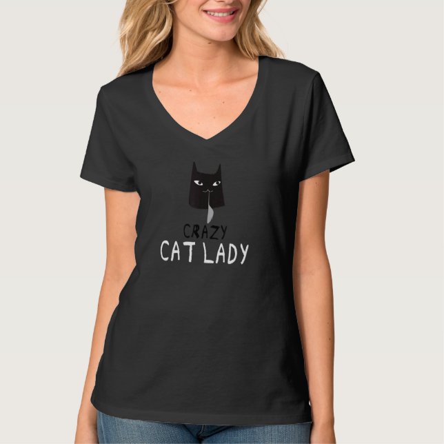 Crazy Cat Lady  Funny Cat T-Shirt (Front)