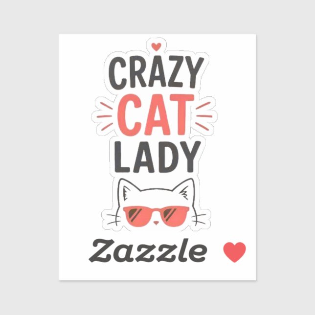 Crazy Cat Lady Funny Cute Cat Lover Design  (Sheet)