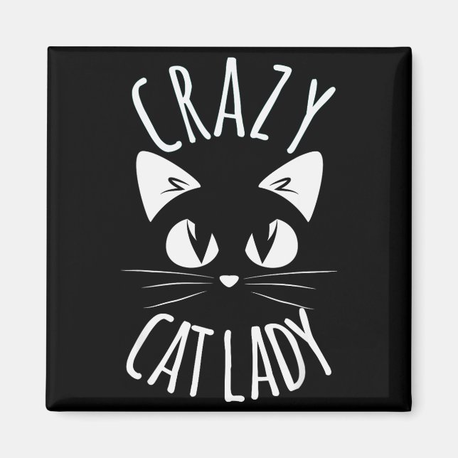 Crazy Cat Lady Funny Fur Mom Mother's Day Christma Magnet (Front)