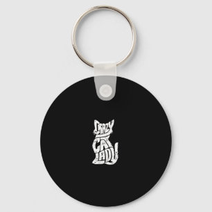 Crazy Cat Lady Funny Girls Women Kitty Kitten Anim Key Ring