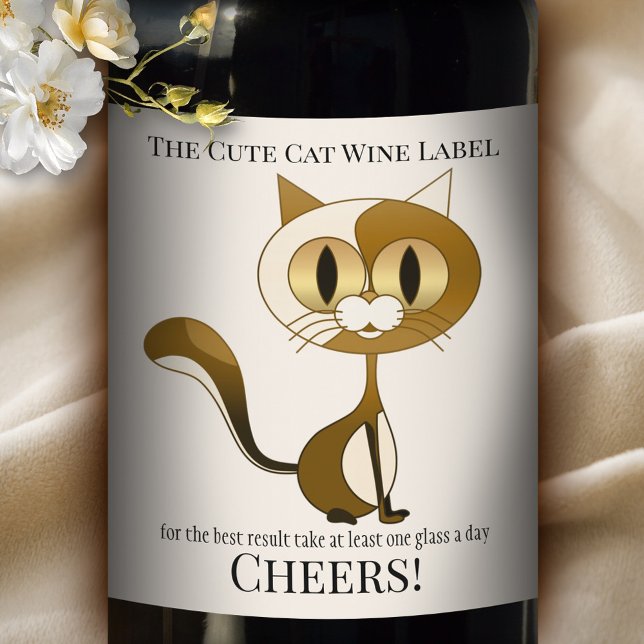 Crazy Cat Lady Funny Wine Label (Creator Uploaded)