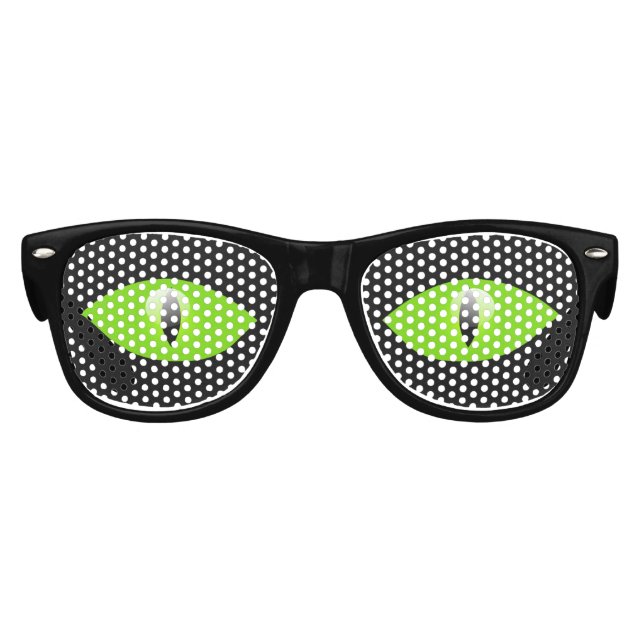Crazy Cat Lady Green Cat Party Shades (Front)