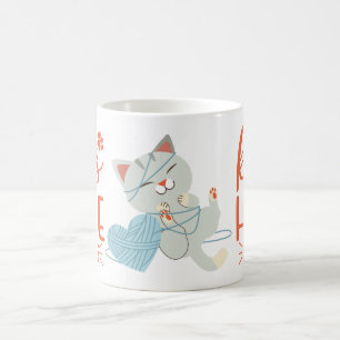 Crazy Cat Lady Grey Kitten Cute Kitty Mum Cat Coffee Mug
