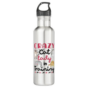 Crazy Cat Lady in Training 710 Ml Water Bottle