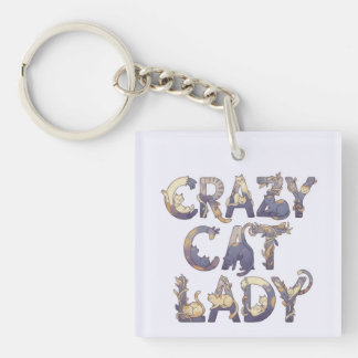 Crazy Cat Lady Key Ring
