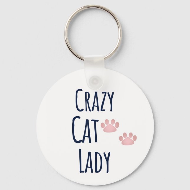 Crazy Cat Lady Keychain (Front)