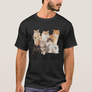Crazy Cat Lady Lots of Cats Cute Animal Party Desi T-Shirt
