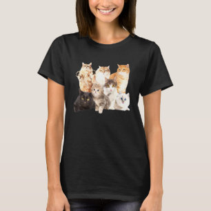 Crazy Cat Lady Lots Of Cats Cute Animal Party  T-Shirt
