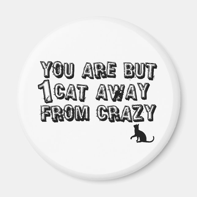 crazy cat lady magnet (Front)
