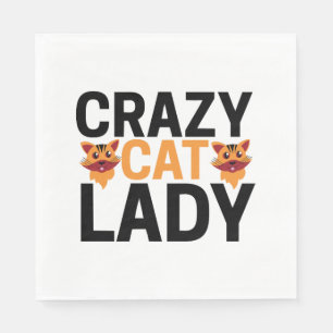 Crazy cat lady napkin
