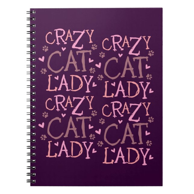 Crazy Cat Lady Notebook (Front)