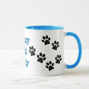 Crazy Cat Lady Pawprints Design Coffee Mug