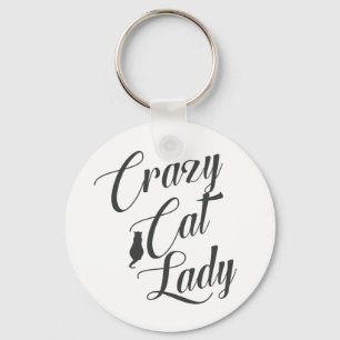 Crazy Cat Lady Pet Cat Lover Key Ring
