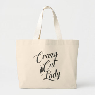 Crazy Cat Lady Pet Cat Lover Large Tote Bag