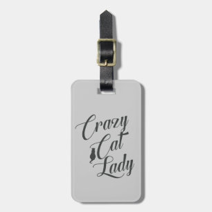 Crazy Cat Lady Pet Cat Lover Luggage Tag