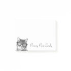 Crazy cat lady Post-it® notes | kitty in glasses