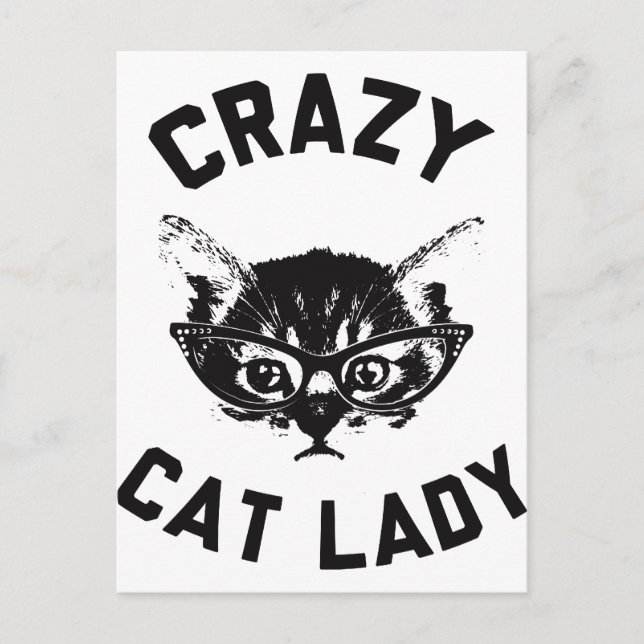 Crazy Cat Lady Postcard (Front)