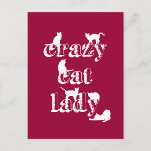 Crazy Cat Lady Postcard
