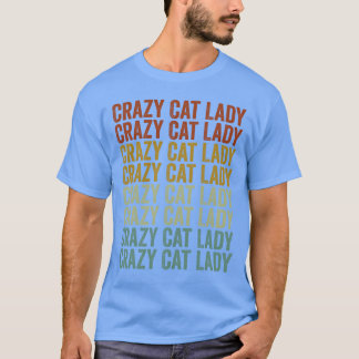 Crazy Cat Lady Purple Cats girl T-Shirt