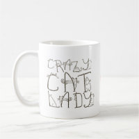 Crazy Cat Lady Quirky Typography Name