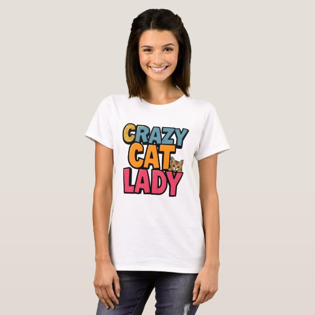 Crazy Cat Lady T-Shirt (Front Full)