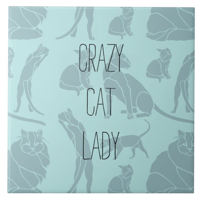 Crazy Cat Lady Tile (Front)