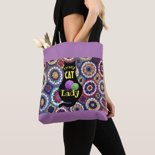 Crazy Cat Lady Tote Bag (Close Up)