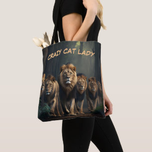 Crazy Cat Lady Tote Bag Customize Text & Images