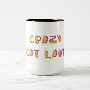 Crazy Cat Lady Two-Tone Coffee Mug