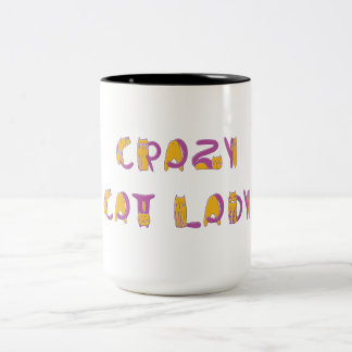 Crazy Cat Lady Two-Tone Coffee Mug