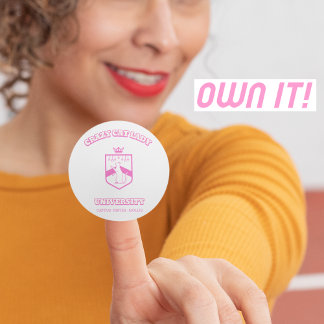 Crazy Cat Lady University Cat Lady Cat Lover Classic Round Sticker