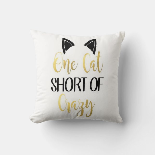 Crazy Cat Person Pillow (Front)