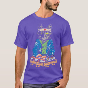 Crazy Cat Sushi Lady Japanese Japan Culture Kitty T-Shirt