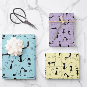 Crazy Cats Design Wrapping Paper 