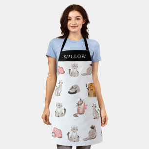 Crazy Cats Personalized Apron