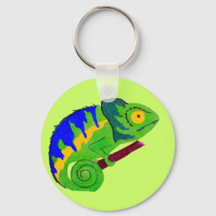 Crazy Chameleon Key Ring