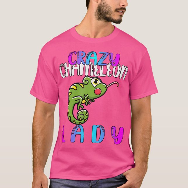 Crazy Chameleon Lady T-Shirt (Front)