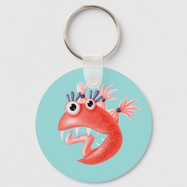 Crazy Character Funny Weird Key Ring (Front)