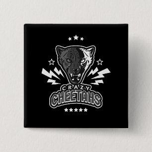 Crazy Cheetahs 15 Cm Square Badge