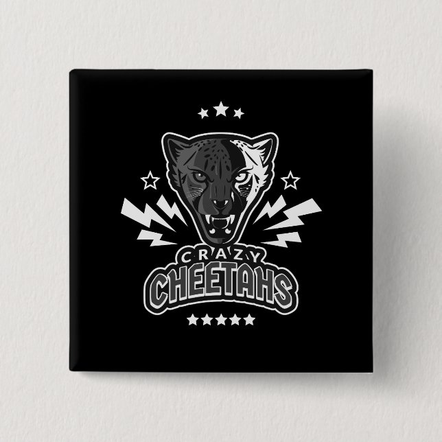 Crazy Cheetahs 15 Cm Square Badge (Front)