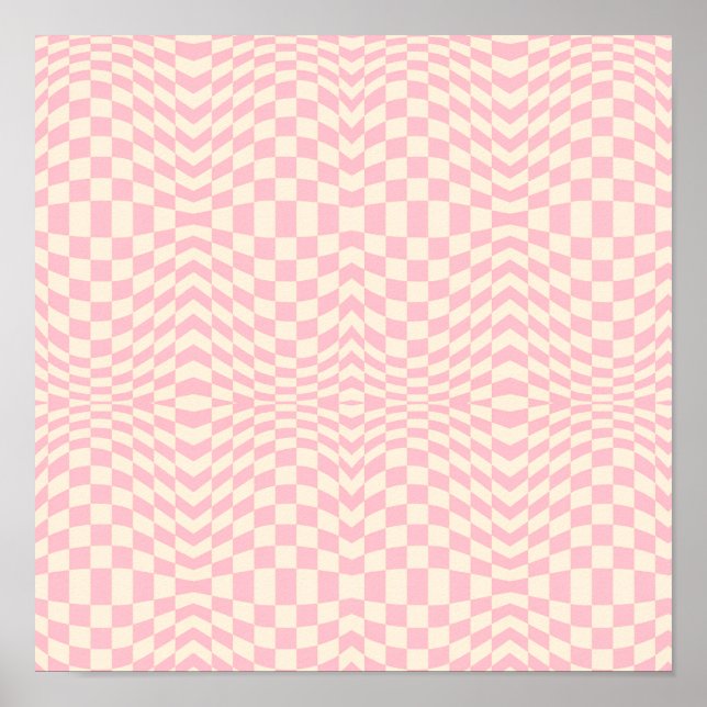 Crazy Chequerboard Design Poster (Front)