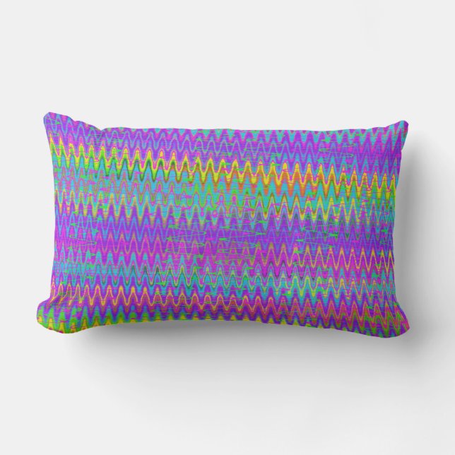 Crazy Chevron Lumbar Cushion (Front)