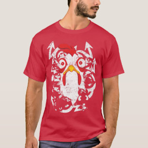 Crazy Chicken Crazy Eyes Funny Farm Lover Scary An T-Shirt