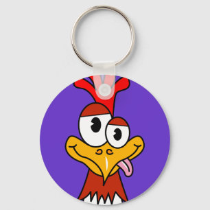 Crazy Chicken Key Ring